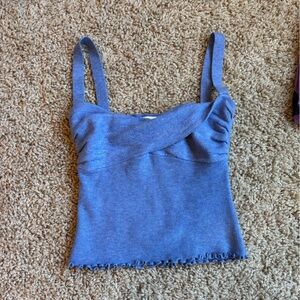 Princess Polly Blue Knit Jumpsuit
